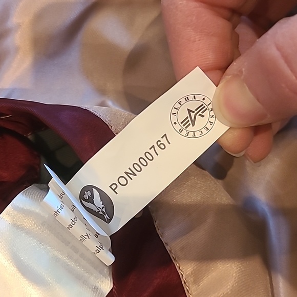 Alpha Industries Pink Maroon Bomber Jacket, Sz S - Picture 9 of 9